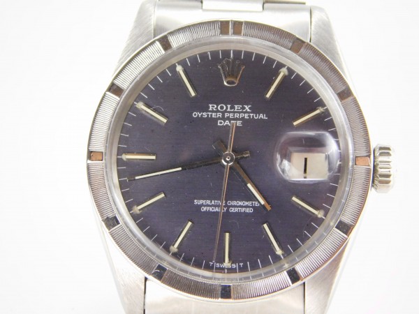 Rolex Date vintage ref. 1501 blu