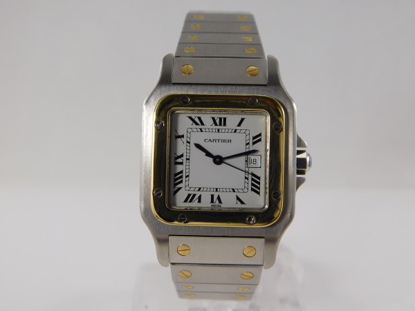 Cartier Santos Carre steel and gold full set