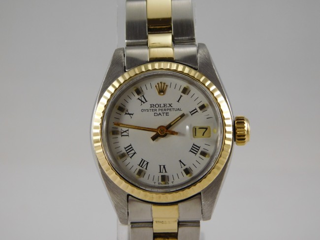 Rolex oyster perpetual Date lady vintage acciaio oro full set
