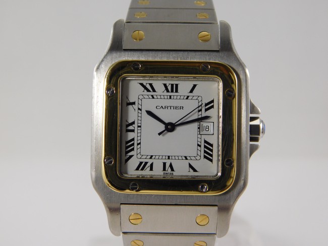 Cartier Santos Carre steel and gold full set